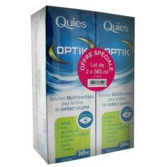 Optik Solution Pour Lentilles De Contact Souples 2x360ml Quies