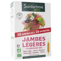 Jambes Legeres 20 Ampoules + 10 Offertes Bio 300ml Santarome