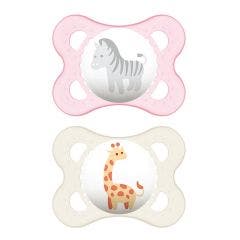 Sucettes Symetriques Collection Animaux 0-6 Mois X2 x2 2 à 6 mois Mam