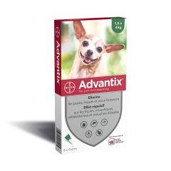 Pipette Cani di Piccola Taglia da 1,5 a 4kg 6 pipette da 0,4ml Advantix