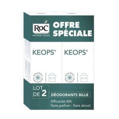 Keops Deodorante Roll-On Traspirazione eccessiva 2x30ml Roc