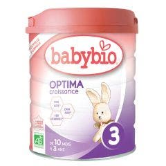 Optima 3 Latte di crescita in polvere 800g Da 10 mesi a 3 anni Babybio