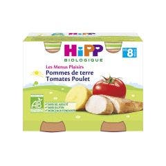 Petits Pots Bio Les Menus Plaisirs Des 8 Mois Biologique 2x190g Hipp