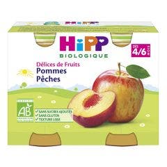 Petits Pots De Fruits Bio Delices De Fruits De 4 A 6 Mois 2x190g Hipp