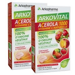 Acerola 1000 Vitamina C 2 Scatole da 30 Compresse Masticabili Arkovital Arkopharma