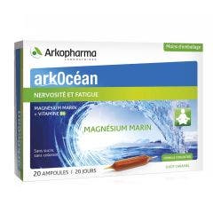 Magnesio marino e Vitamina B6 Gusto caramello 20 Ampolle Arkocéan Arkopharma