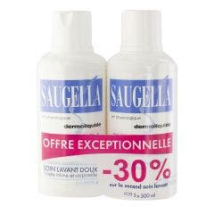 Dermoliquido Detergente per l'Igiene Intima 2x500ml Saugella