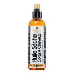 Huile Seche Bronzage Dore Bio Corps Et Cheveux 200ml Parfum Monoi Naturado