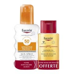 Spray Sensitive Protect Spf50 200ml + Huile De Douche Offerte Sun Protection Eucerin