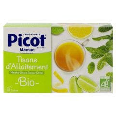Tisane D'allaitement Menthe Douce Citron Bio 20 Sachets Picot