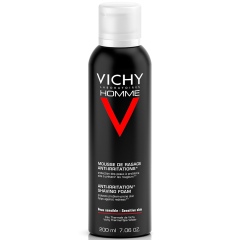 Schiuma Da Barba Anti-irritazioni Pelle Sensibile 200ml Homme Peaux Sensibles Vichy