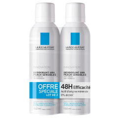 Spray 48h 2x150ml Déodorants Physiologiques Pelli sensibili La Roche-Posay