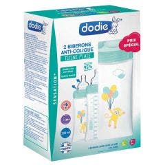 Cofanetto 2 Biberon Anticoliche Sensation+ 330ml 6 mesi Dodie