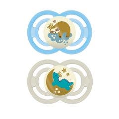 Sucettes Symetriques En Silicone Collection Perfect Nuit 6 Mois Et Plus X2 Mam