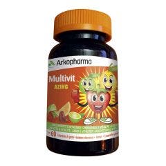Crescita e Vitalità Vitamine Gusto Frutta Multivit 60 caramelle gommose Azinc Arkopharma