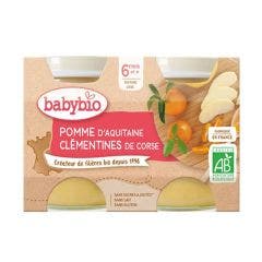 Pots de fruits Pomme et Clementines 2x130g Dès 6 mois Babybio