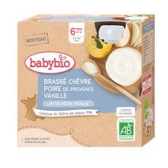 Latte di capra Brassé 4x85g Da 6 mesi Babybio