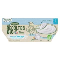 Yaourt nature brasse Les Recoltes Bio 4x100g Des 6 mois Blédina