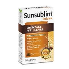 Bronzage Peau Claire 28 Capsules Sunsublim Préparateur Peaux Claires Nutreov
