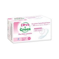 Fuites Urinaires 12 Serviettes Normal Normal Love&Green