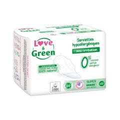 Super 12 Asciugamani Anti-Irritations 12 Asciugamani Love&Green