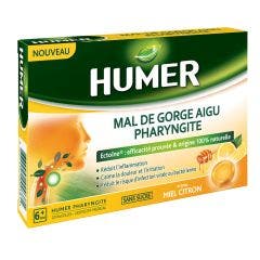 Mal di gola acuto Faringite Miele Limone 20 compresse Humer