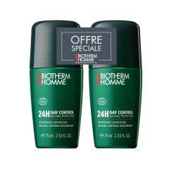 Deodorante Roll-on Uomo 24h 2x75ml Day Control Biotherm
