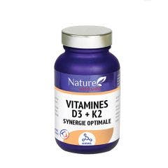 Vitamines D3 + K2 60 gélules Nature Attitude