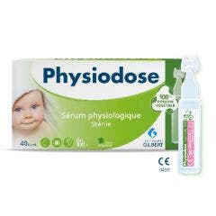Siero fisiologico sterile 40 dosi singole da 5 ml Physiodose Plastica a base vegetale Gilbert