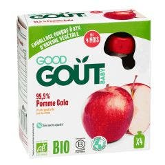 Gourdes de fruits Bio 4x85g Dès 4 mois Good Gout