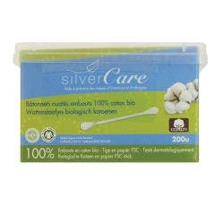 Coton tiges en coton bio x200 Silver Care