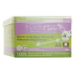 Cotons Tiges Sécurité Bébé x56 En Coton Bio Silver Care