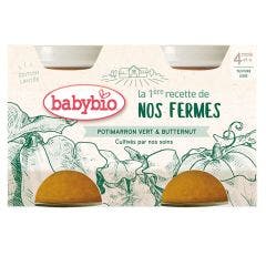 La 1ere recette de nos fermes petits pots bio 2x130g Légumes 4 mois et plus Babybio