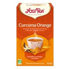 Infusion Biologique Curcuma Orange 17 Sachets Yogi Tea