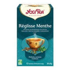 Infusion Ayurvédique Réglisse Menthe Bio 17 Sachets Yogi Tea