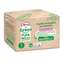 Pannolini ecologici x 32 Pure Nature Dimensione 1 Love&Green