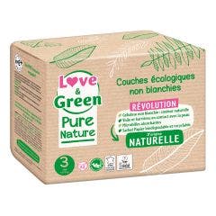 Pannolini ecologici x 42 Pure Nature Dimensione 3 Love&Green