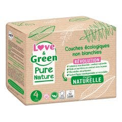 Pannolini ecologici x 38 Pure Nature Dimensione 4 Love&Green