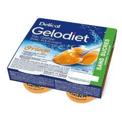 Acqua gelificata senza zucchero 4x120g Gelodiet con dolcificante Delical