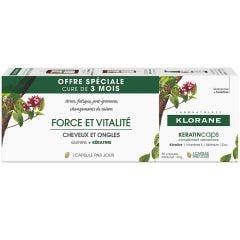 Forza e vitalità 3x30 Capsule Keratincaps Klorane