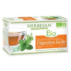 Infuso di menta piperita e finocchio Digestione facile Biologico 20 bustine Aroma di menta Herbesan
