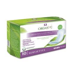 Serviettes Extras pour fuites urinaires x10 Incontinence légère Organyc