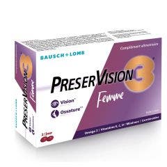 Complément alimentaire à visée oculaire et osseuse pour la Femme 60 capsules Preservision 3 Bausch&Lomb