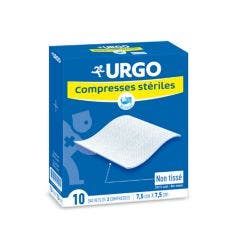 Compresse sterili in tessuto non tessuto 7,5x7,5 cm Scatola da 10 Urgo
