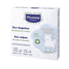 Salviette ecologiche riutilizzabili e lavabili x6 Mustela