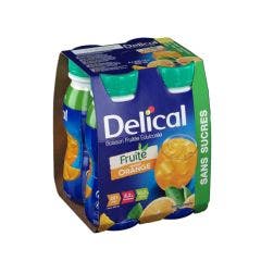 Bevanda alla frutta zuccherata all'arancia senza zucchero 4x200ml Delical