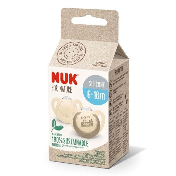 Nuk For Nature Succhietti Fisiologici In Silicone Da 6 A 18 Mesi X2