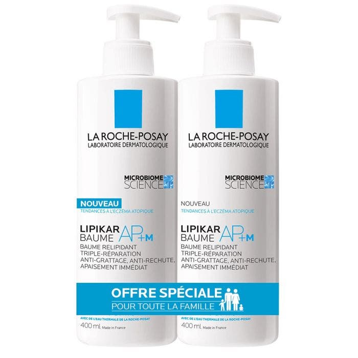 Balsamo Riparatore Tripla azione 2x400ml Lipikar Peaux A Tendance Eczema Atopique La Roche-Posay